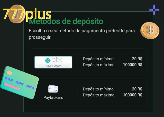 O cassino 777plusbet oferece uma grande variedade de métodos de pagamento